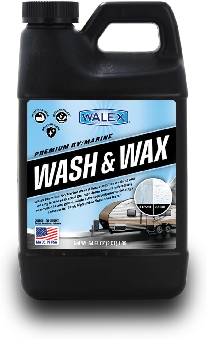 WALEX Premium RV, Marine, Boat, Auto, and Bike Wash & Wax, 64oz - Image 1
